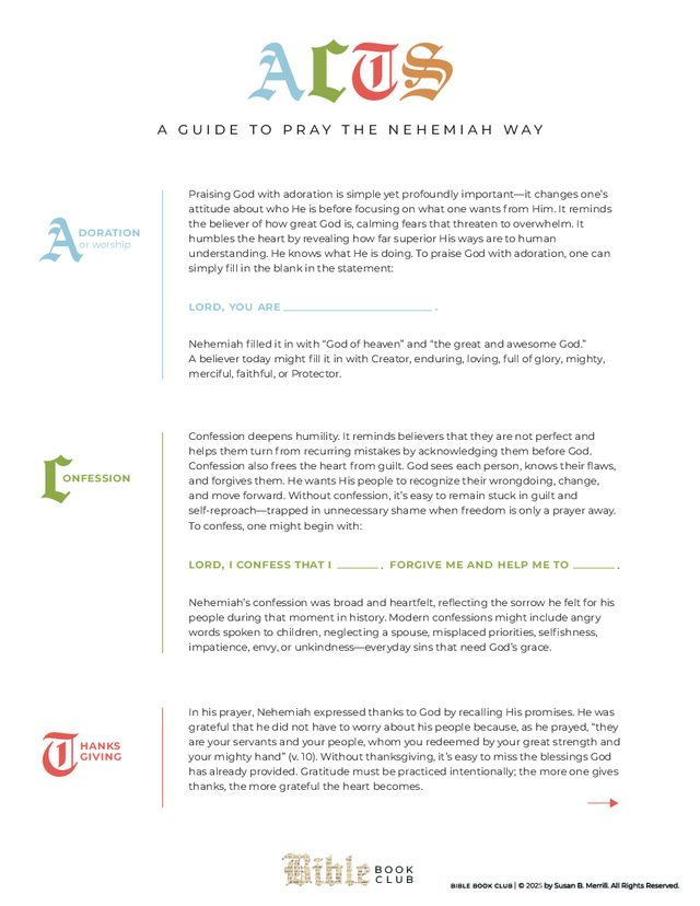 ACTS Prayer Guide