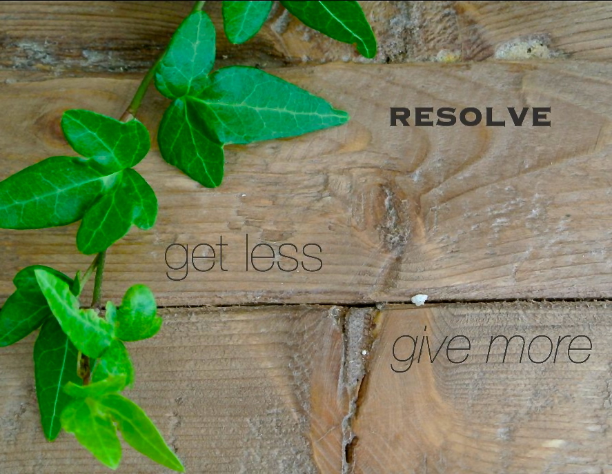 get less, give more