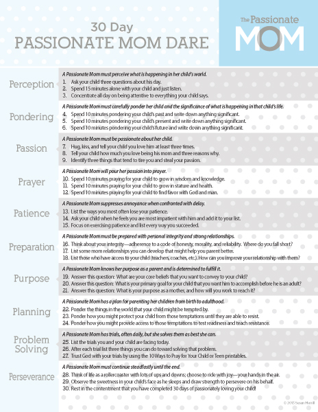 30 Day Dare for Mom!