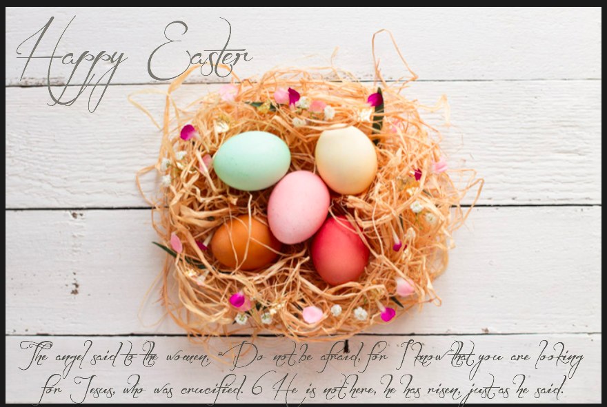 easter, he is risen