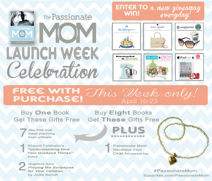 The Passionate Mom Launch week giveaways
