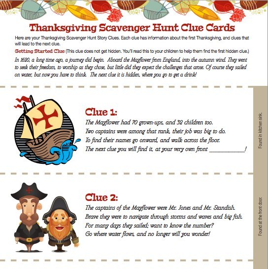 Thanksgiving Scavenger Hunt