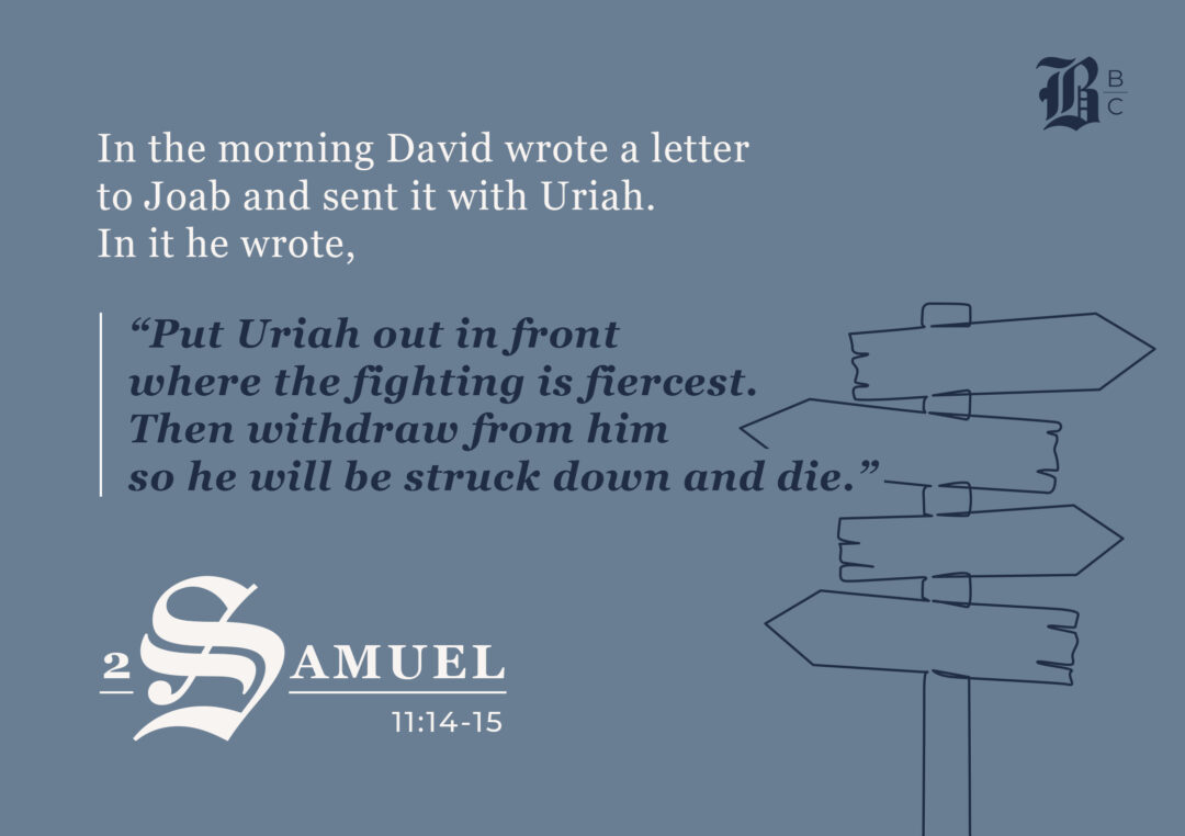 2 Samuel 11:14-15