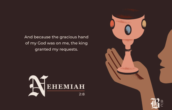 Nehemiah 2 Commentary illustration showing prayer and divine favor as king grants requests.