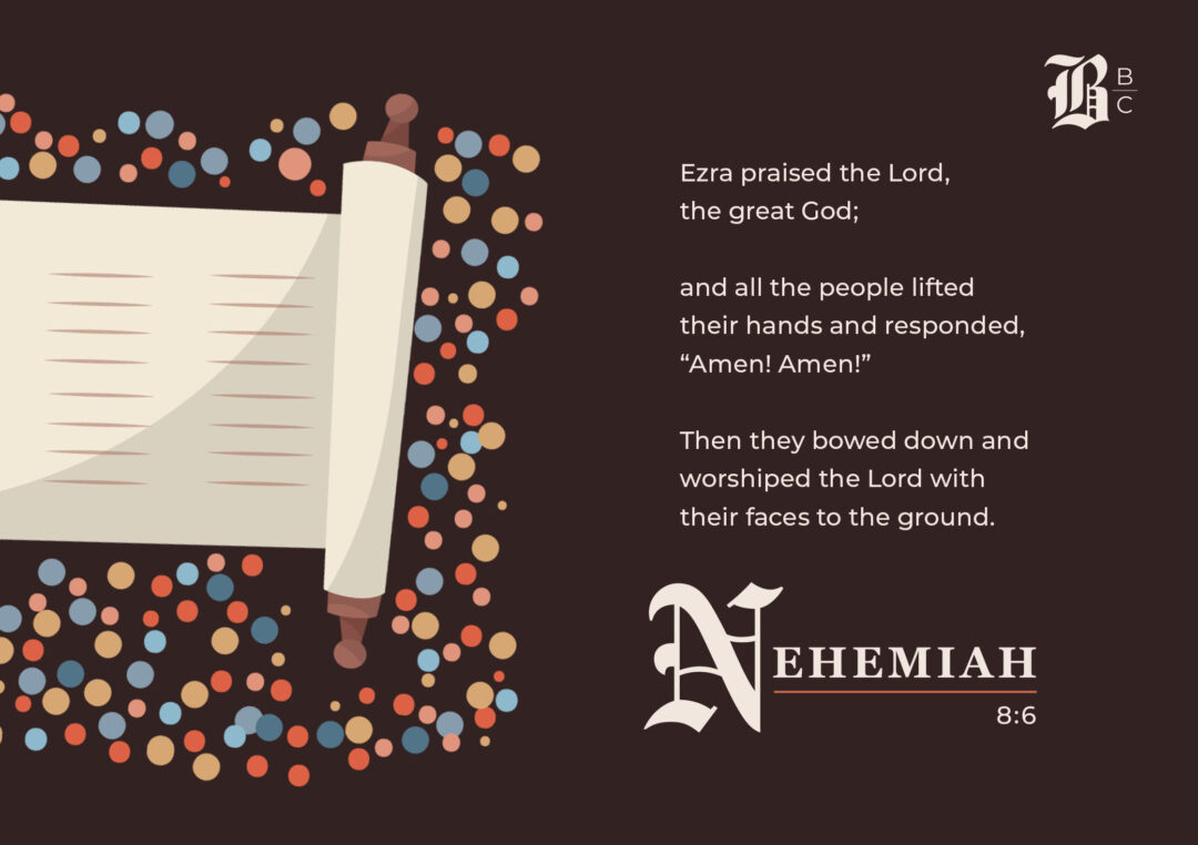 In this Nehemiah 8 commentary, Ezra reads the Law as people lift hands in worship and bow down at the Water Gate in Jerusalem.