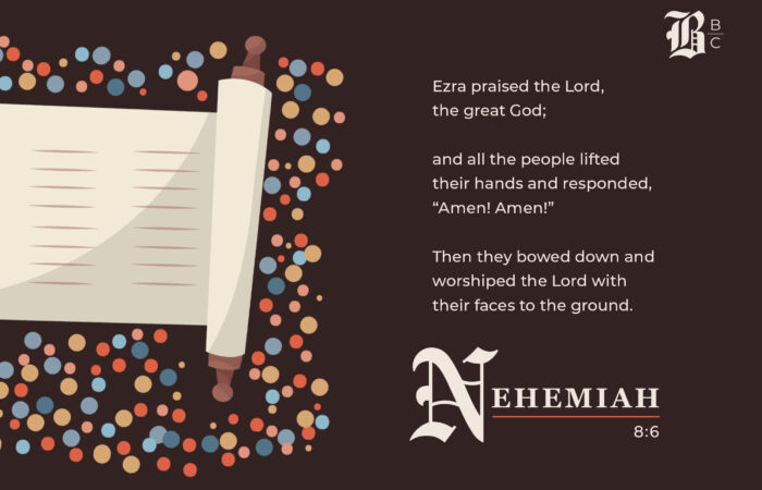 In this Nehemiah 8 commentary, Ezra reads the Law as people lift hands in worship and bow down at the Water Gate in Jerusalem.